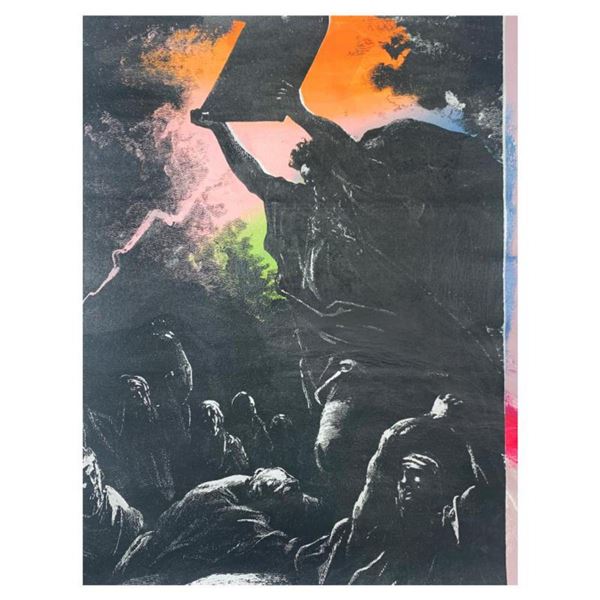Steve Kaufman (1960-2010) "Moses and the Ten Commandments" Hand Signed and Numbered Limited Edition 