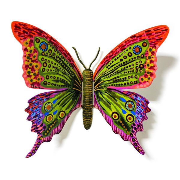 Patricia Govezensky- Original Painting on Cutout Steel "Butterfly CXVI"