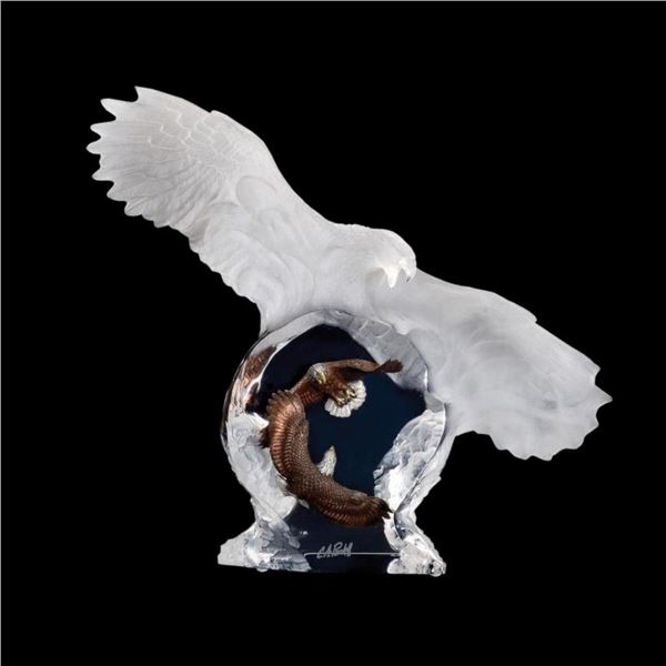 Christopher Pardell, "Eagle Spirit" Limited Edition Mixed Media Lucite Sculpture with COA.