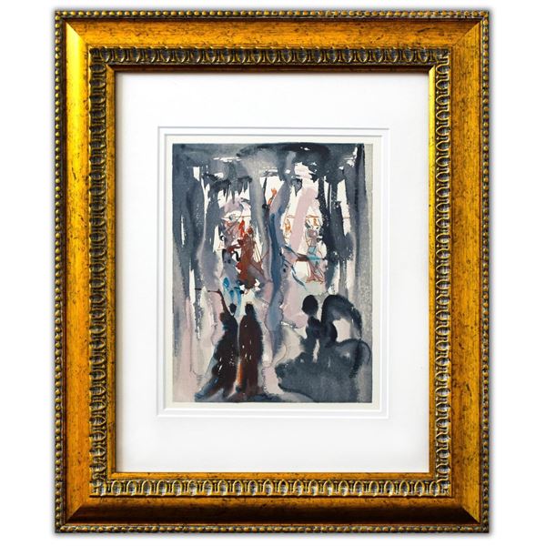 Salvador Dali- Original Color Woodcut on B.F.K. Rives Paper "Paradise 13"