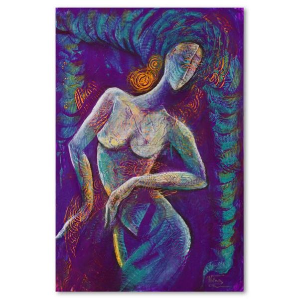 Nadia Volna, "Naked Universe" Original Acrylic Painting on Canvas, Hand Signed with Letter of Authen