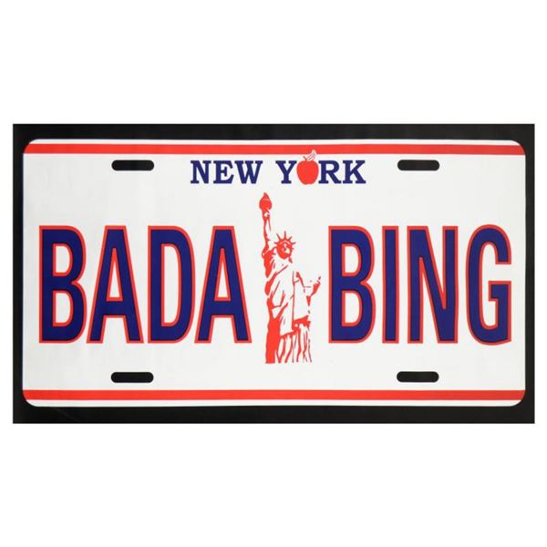 Steve Kaufman (1960-2010) "BADA BING" Hand Pulled Limited Edition Silkscreen on Canvas, AP Numbered 