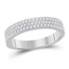 Round Diamond Pave Band Ring 1/2 Cttw 10KT White Gold