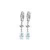 Genuine 5.62 ctw Aquamarine Earrings 14KT White Gold - REF-76H2X