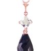 Genuine 9.3 ctw Sapphire & White Topaz Necklace 14KT Rose Gold - REF-26K6V