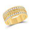 Image 1 : Round Diamond Braid Wedding Band Ring 1 Cttw 14KT Yellow Gold