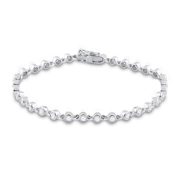 Round Diamond Tennis Bracelet 1-3/4 Cttw 14KT White Gold