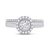 Image 2 : Diamond Bridal Wedding Ring Band Set 5/8 Cttw 10KT White Gold