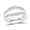 Round Diamond Bridal Wedding Enhancer Band Wrap Ring 1/2 Cttw 14KT White Gold