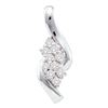 Round Diamond Fashion Cluster Pendant 1/4 Cttw 14KT White Gold