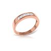 Genuine 0.60 ctw White Topaz Ring 14KT Rose Gold - REF-46Z2N