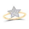 Image 1 : Round Diamond Star Ring 1/20 Cttw 10KT Yellow Gold