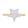Image 2 : Round Diamond Star Ring 1/20 Cttw 10KT Yellow Gold