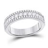 Image 1 : Round Diamond Band Ring 1 Cttw 14KT White Gold