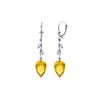 Image 1 : Genuine 19.02 ctw Citrine & Diamond Earrings 14KT White Gold - REF-51P9H