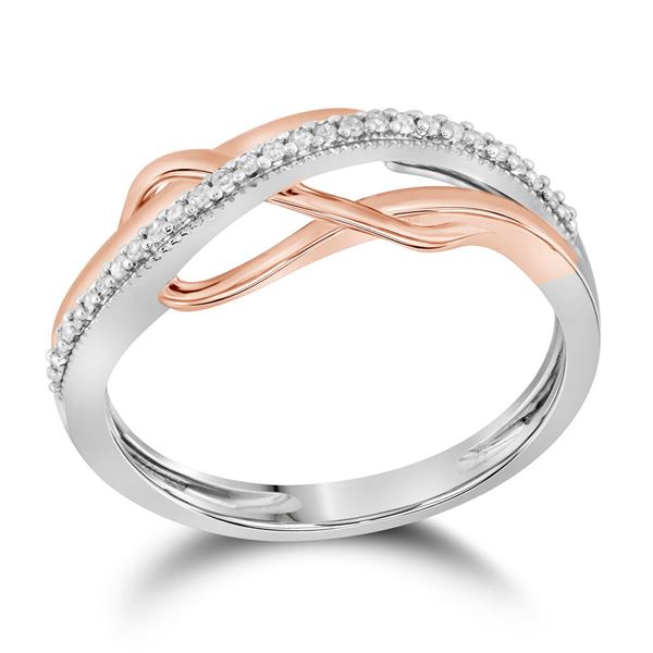 Round Diamond Fashion Ring 1/10 Cttw 10KT Two-tone Gold