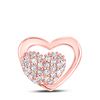 Round Diamond Heart Pendant 1/6 Cttw 10KT Rose Gold