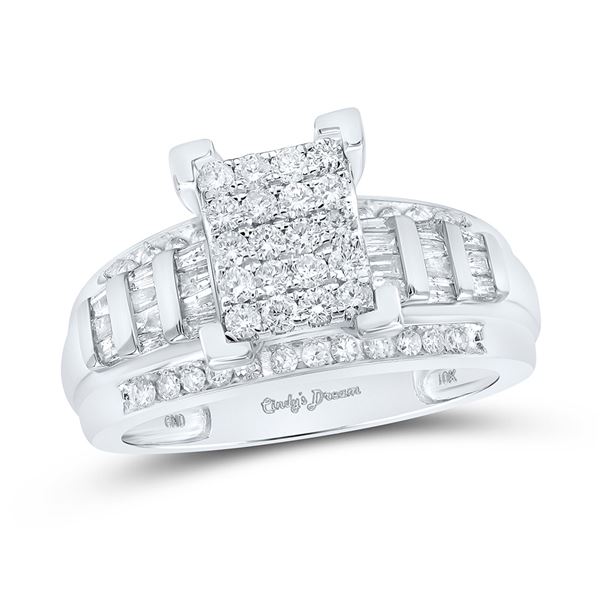 Diamond Bridal Wedding Engagement Ring 7/8 Cttw 10KT White Gold