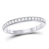 Image 1 : Round Diamond Single Row Band Ring 1/4 Cttw 10KT White Gold