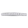 Image 2 : Round Diamond Single Row Band Ring 1/4 Cttw 10KT White Gold