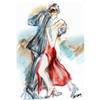 Image 1 : TANGO Couple Dancing ART Print Watercolor  #1928886