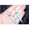 Image 1 : STERLING SILVER TURQUOISE Earrings 64 CARATS  #1929037