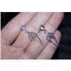 Image 1 : Rare STERLING SILVER AMETHYST Earrings 16 CARAT#1929040