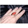 Image 1 : STERLING SILVER RED SEA CORAL Ring 30 CARATS #1929062