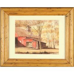 Orange vermont landscape watercolor MacIsaac #1929319