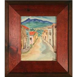 Mexico landscape cityscape Watercolor Lobec #1929362