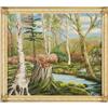 Image 1 : Signed forest landscape painting original #1929369