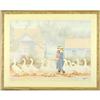 Image 1 : Laforet Girl and Geese impressionist print #1929419