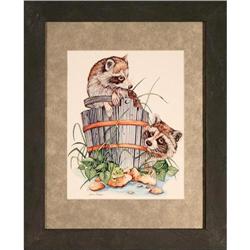 Raccoons on Bucket print signed Bean #1929428