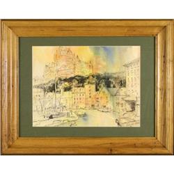 Chateau Frontenda Quebec watercolor MacIsaac #1929442