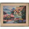 Image 1 : Cottage by Lake impressionist signed Burdzinski#1929451