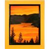 Image 1 : Lake Sunset Trees landscape Canada painting #1929523