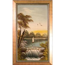 Bridge Waterfall landscape sailboat Canada #1929526