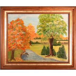 Fall Trees Stream landscape Canada Hooker #1929533