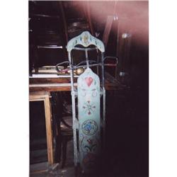 Antique Hand Painted Sled 1900's #1929691