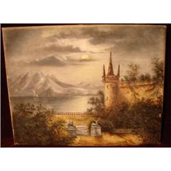19TH CENTURY OIL ON CANVAS LANDSCAPE #1929703