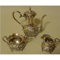 STIEFF STERLING 3-PIECE HAND CHASED REPOUSSE #1929710