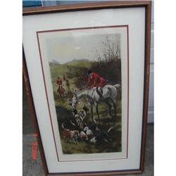 FOX HUNT PRINT "RUN TO EARTH" BY HAVELL #1929722