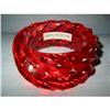 Image 1 : Lucite Red Bangle w crystals, NY Designer!  #1929775