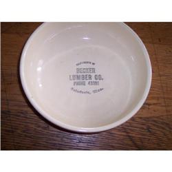 Watt Ware Advertising Bowl-Becker Lumber #1930930