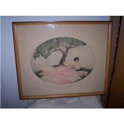 Art Deco Dry Point Etching Allene Lamour,Icart #1930934