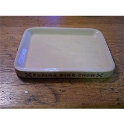Purina Mink Chow Stoneware Dish #1930964