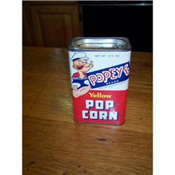 POPEYE POP CORN TIN-RARE-1949 #1931009