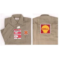 old vintage SHELL OIL EMPLOYEE work shirt 1960s#1931114