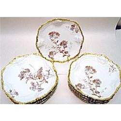 6 old vintage LIMOGES Floral Dessert Plates #1931152