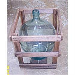 French Glass Wine Jug in Crate #1931156